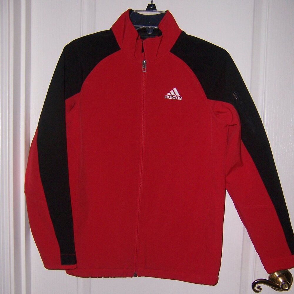 Adidas Red and Black Boys Jacket Size M 10/12